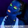 UV Glow Blacklight Face and Body Paint,0.48 oz, Set of 6 Tubes, 6 Colors Halloween Makeup